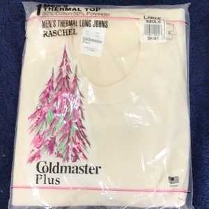 Forester Thermal Underwear Long Johns cream Cotton Blend Vintage Cold Weather